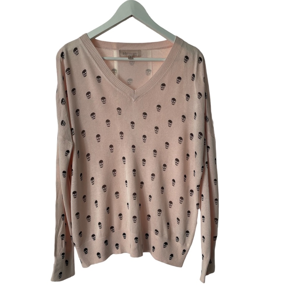 Soft Pink Skull Sweater